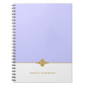 Chic Periwinkle White Gold gepersonaliseerd Notitieboek (Voorkant)