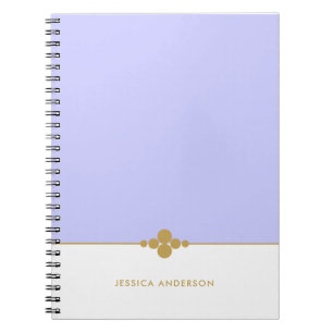 Chic Periwinkle White Gold gepersonaliseerd Notitieboek