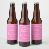 Chic Personal Name Wedding Beer Bottle Labels Bier Etiket (Flessen)