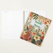 Chic personalized Flower  Productivity & Goal  Planner (Display)