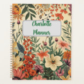 Chic personalized Flower Productivity & Goal Planner (Voorkant)