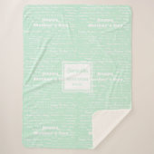 Chic Personalized Gift for Mom Pastel Blanket Sherpa Deken (Voorkant)