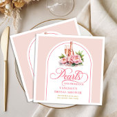 Chic personalized napkins pearls and prosecco servet
