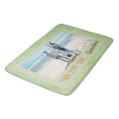 Chic Personalized Photo Text Grandma Gift Green Badmat (Gekanteld)