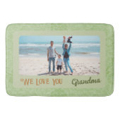 Chic Personalized Photo Text Grandma Gift Green Badmat (Voorkant)