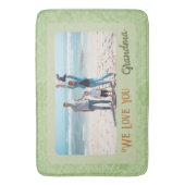 Chic Personalized Photo Text Grandma Gift Green Badmat (Voorkant Verticaal)