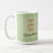 Chic Personalized Photo Text Grandma Gift Green Koffiemok (Links)