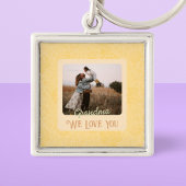 Chic Personalized Photo Text Grandma Gift Sleutelhanger