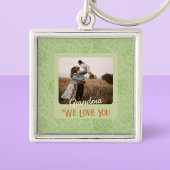 Chic Personalized Photo Text Grandma Gift Sleutelhanger