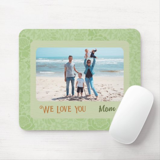 Chic Personalized Photo Text Mothers Day Gift Muismat (Met muis)