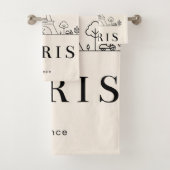 Chic Personalized Towel Set for Bathroom & Spa Bad Handdoek (Insitu)