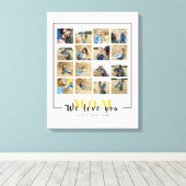 Chic Personalized We houden van je mam Foto's Coll Canvas Afdruk (Insitu (Houten vloer))