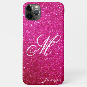 Chic Personated roze magenta Sparkles Glitter Case-Mate iPhone Case