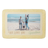Chic Persoonlijke fototekst Grootma Gift Yellow Badmat (Voorkant)