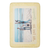 Chic Persoonlijke fototekst Grootma Gift Yellow Badmat (Voorkant Verticaal)