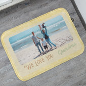 Chic Persoonlijke fototekst Grootma Gift Yellow Badmat