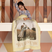 Chic Persoonlijke fototekst Grootma Gift Yellow Fleece Deken