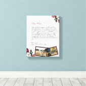 chic Persoonlijke liefdesbrief Handgeschreven cade Canvas Afdruk (Insitu (Houten vloer))