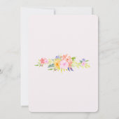 Chic Perzik Roze Waterverf Bloemen verjaardag Kaart (Achterkant)