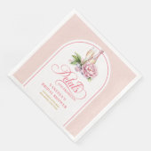 Chic Petals and Prosecco Personalized Name Napkins Servet (Hoek)