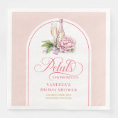 Chic Petals and Prosecco Personalized Name Napkins Servet (Voorkant)