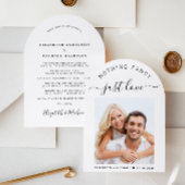 Chic Photo Arch bruiloft receptie Kaart