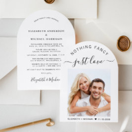 Chic Photo Arch bruiloft receptie Kaart