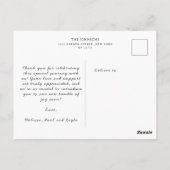 Chic Photo Arch Collage Baby shower Dank u Briefkaart (Achterkant)