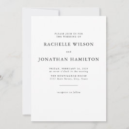 Chic Photo Black White Wedding Kaart