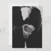 Chic Photo Black White Wedding Kaart (Achterkant)