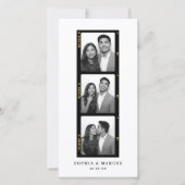 Chic Photo-booth Filmstrip Wedding Save The Date (Voorkant)