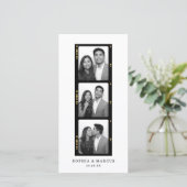 Chic Photo-booth Filmstrip Wedding Save The Date (Staand voorkant)