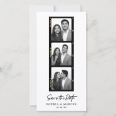 Chic Photo-booth Filmstrip Wedding Save The Date (Voorkant)