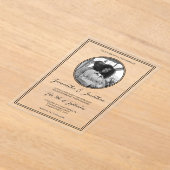 Chic Photo Classic Kalligrafie Script Wedding Acryl Uitnodigingen (Laagn)