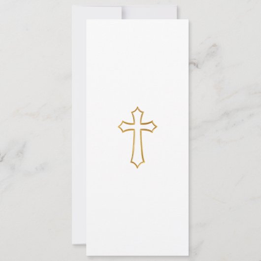 Chic Photo Collage Cross Baby doop Kaart (Achterkant)