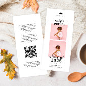Chic Photo Collage QR Code Afstuderen Aankondiging