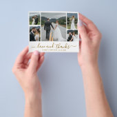 Chic Photo Collage Weddenschap Bedankt Flyer (Hand)