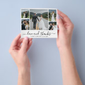 Chic Photo Collage Weddenschap Bedankt Flyer (Hand)