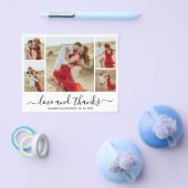 Chic Photo Collage Weddenschap Bedankt Flyer (Enkel)