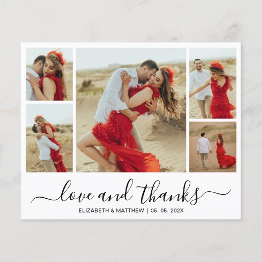 Chic Photo Collage Weddenschap Bedankt Flyer (Voorkant)