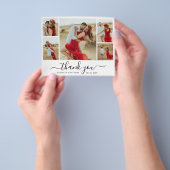 Chic Photo Collage Weddenschap Bedankt Flyer (Hand)