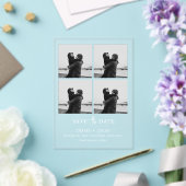 Chic Photo Collage Wedding Save The Date Acryl Uitnodigingen (Insitu (Huwelijk))