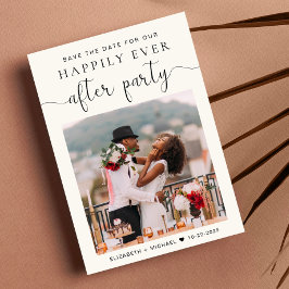 Chic Photo Cream Weddenschap Opslaan Datum Aankondiging