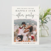 Chic Photo Cream Weddenschap Opslaan Datum Aankondiging (Staand voorkant)