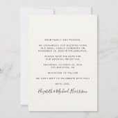 Chic Photo Cream Weddenschap Opslaan Datum Aankondiging (Achterkant)
