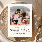 Chic Photo Cream Wedding Reception Save The Date