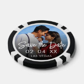 Chic Photo Destination Wedding Sla de datum op Poker Chips (Enkel)