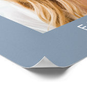 Chic Photo Dusty Blue bruiloft receptie Welkom Poster (Hoek)