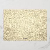 Chic Photo Gold Folie Save The Date Summer Wedding Folie Uitnodiging (Achterkant)