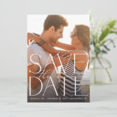 Chic Photo Grand Save the Date V2 Kaart (Staand voorkant)